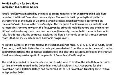 Rondó Pacífico: for solo flute (unaccompanied)