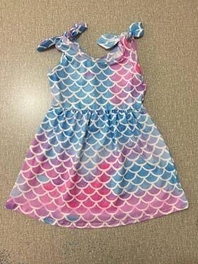 Cotton Candy Mermaid Scale Dress