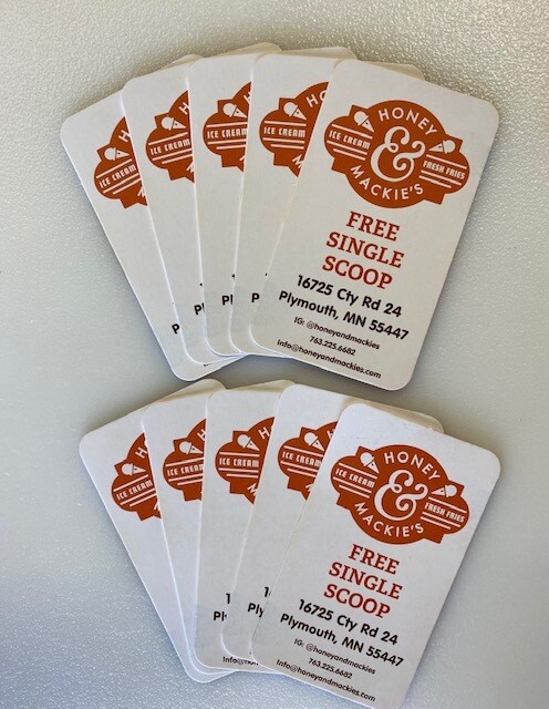 Gift Card - 10 Pack - Free Cone Card
