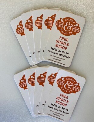 Gift Card - 10 Pack - Free Cone Card