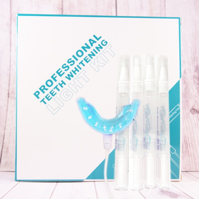 Teeth Whitening Kit with 4 Pens and iLED Light Included