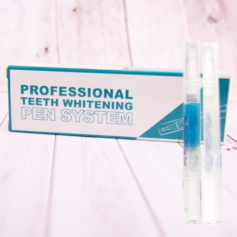 Teeth Whitening Two 4ml Pens Kit 1 Carbamide Peroxide Tooth whitening Gel and 1 Remineralization Gel