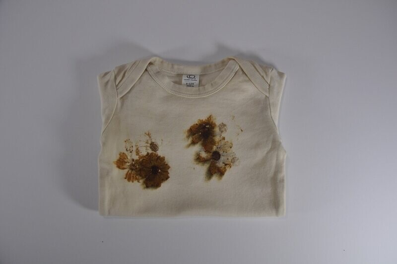 Eco-Printed Baby Onsie