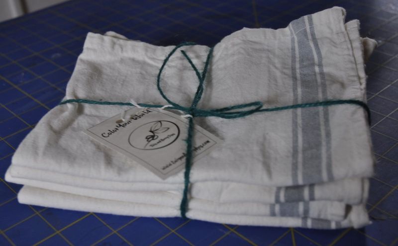 Eco Mordant Striped Dish Towel