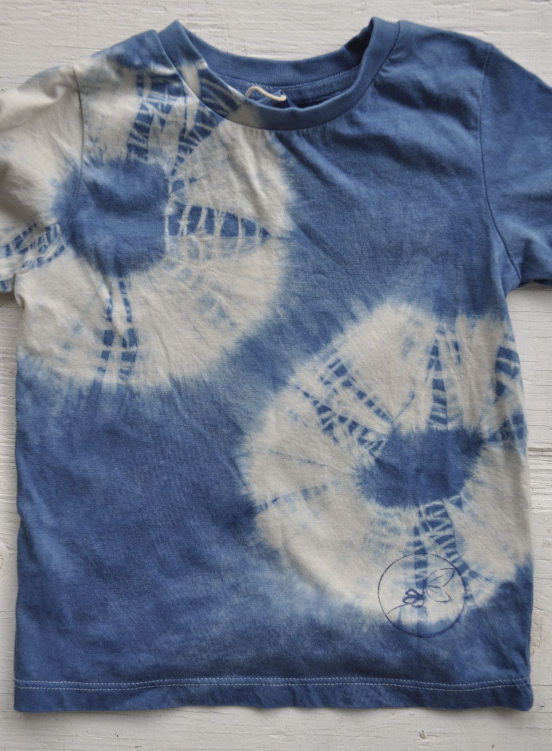 Short Sleeved Indigo Dyed web Shirt