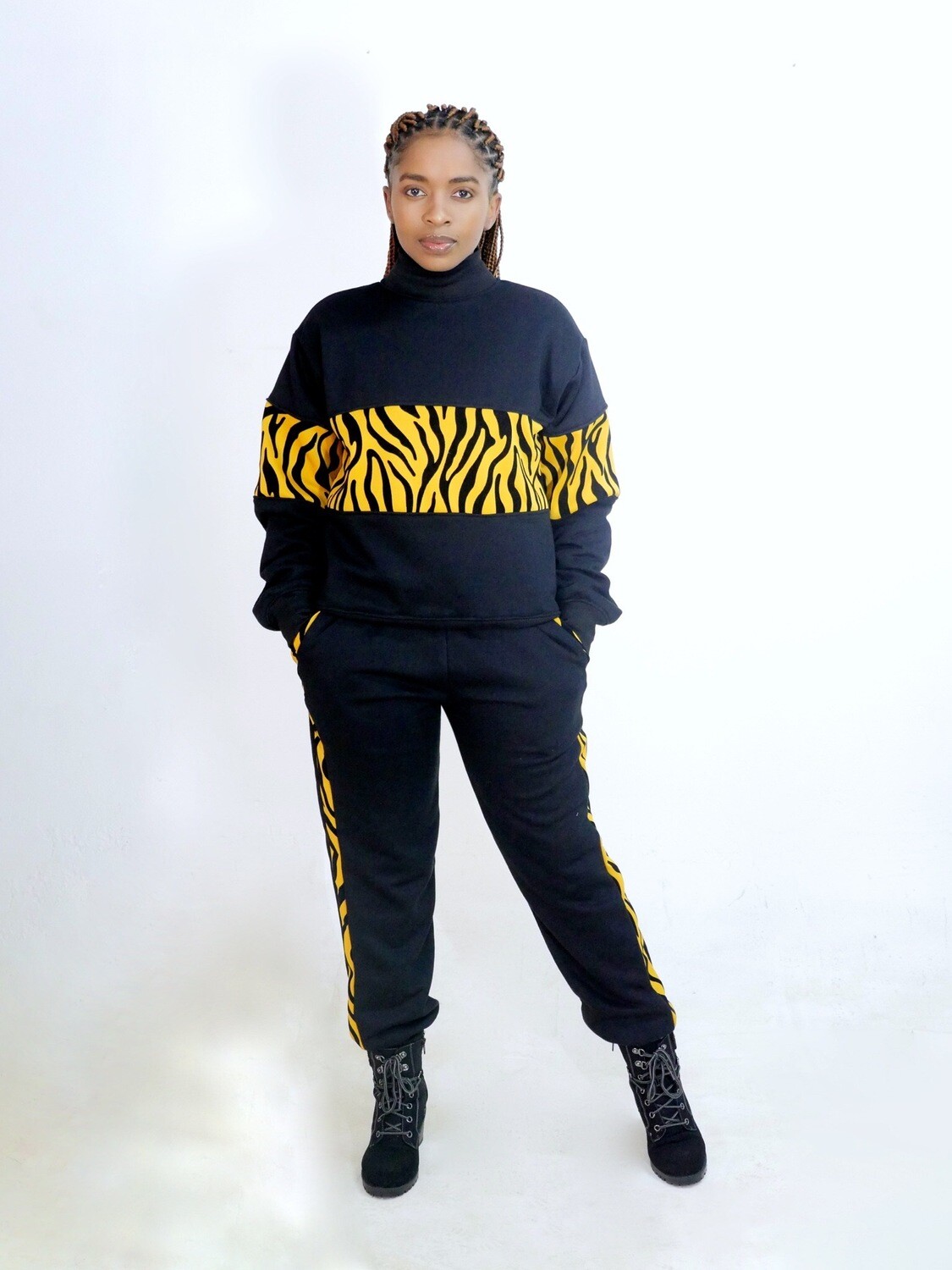 Orange Abstract Tracksuit Set
