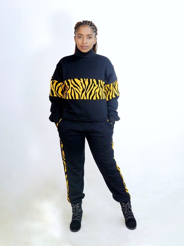 Orange Abstract Tracksuit Set