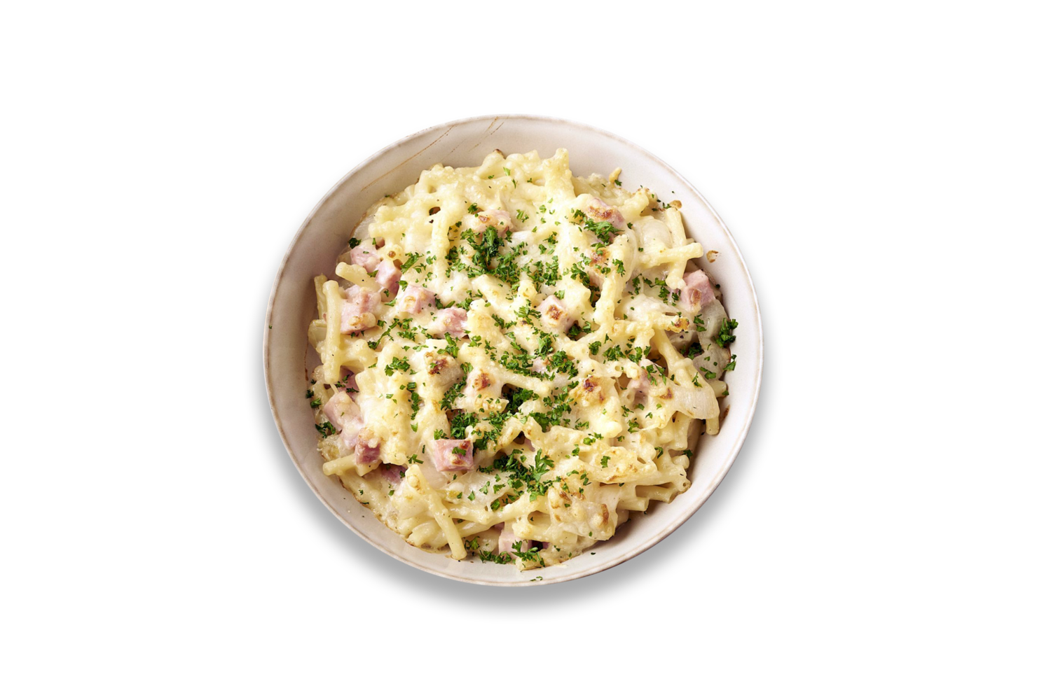 Huisbereide macaroni met ham en kaas (500 gr)