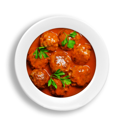 Balletjes in tomatensaus  (5 stuks)