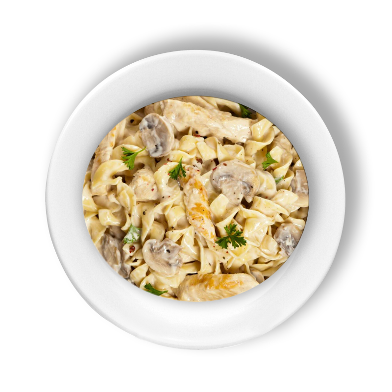 Tagliatelle met kip en champignons  (500 gr)