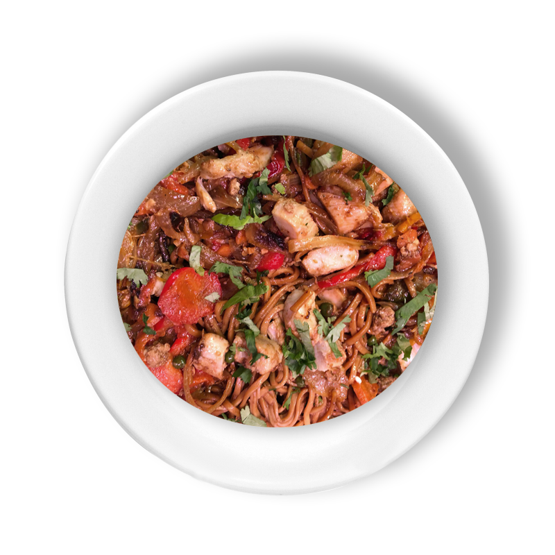 Bami noedels met kip en oosterse groentjes (500gr)
