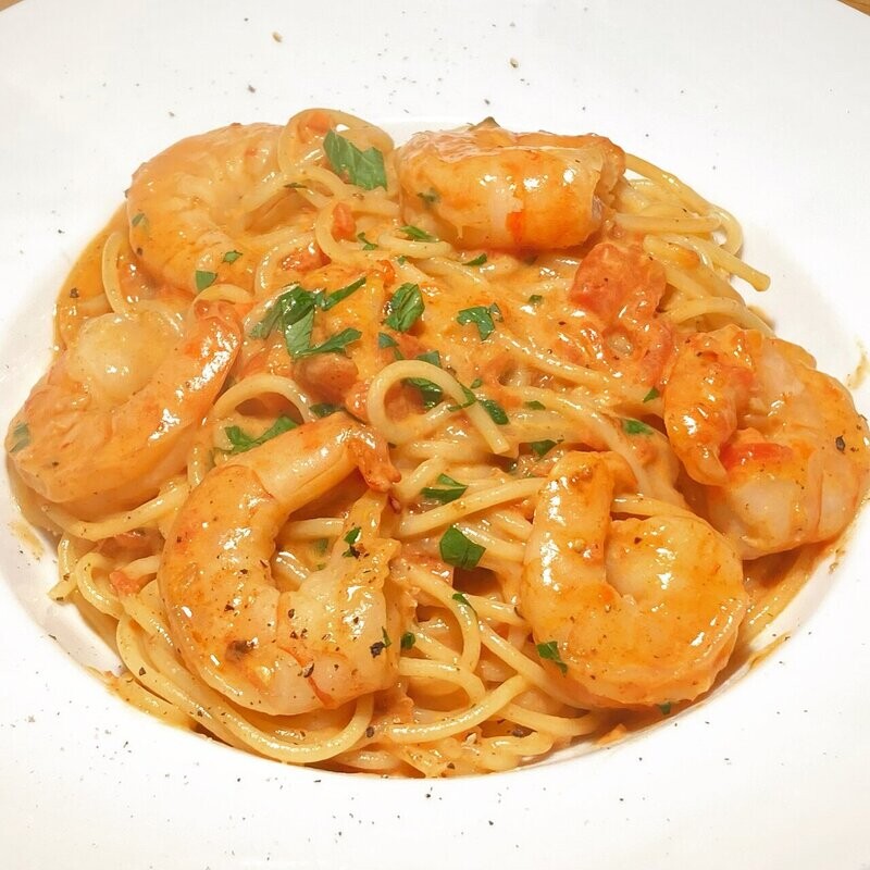 Scampi diabolique met tagliatelle (500 gr)