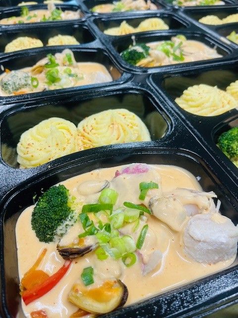 Vispannetje met kreeftensaus & puree