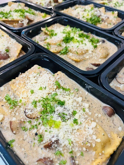 Ravioli met truffel & champignon