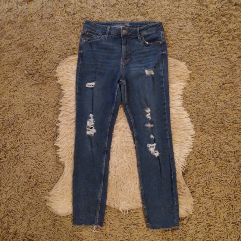 Old Navy Sz 6 Women&#39;s Distressed Rockstar High Rise Skinny Stretch Ankle Jeans