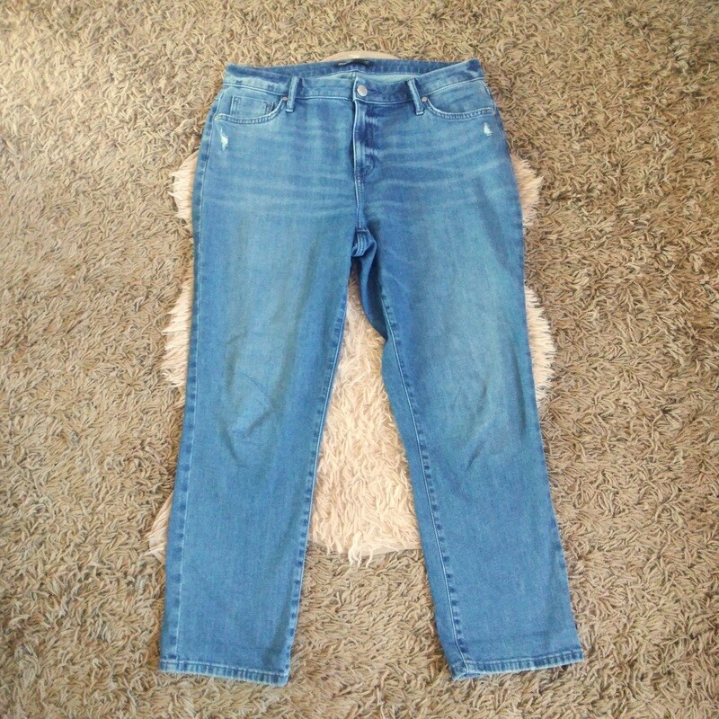 Simply Vera Sz 12 Women&#39;s Mid Rise Stretch Cropped Ankle Jeans