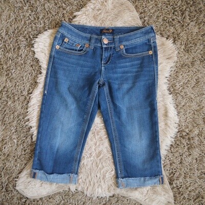 Seven7 Sz 4 Women&#39;s Jrs Low Rise Stretch Capris Crop Jeans