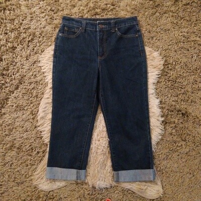 Nine West Sz 6 Women&#39;s Mid Rise Stretch Denim Crop Capris Jeans