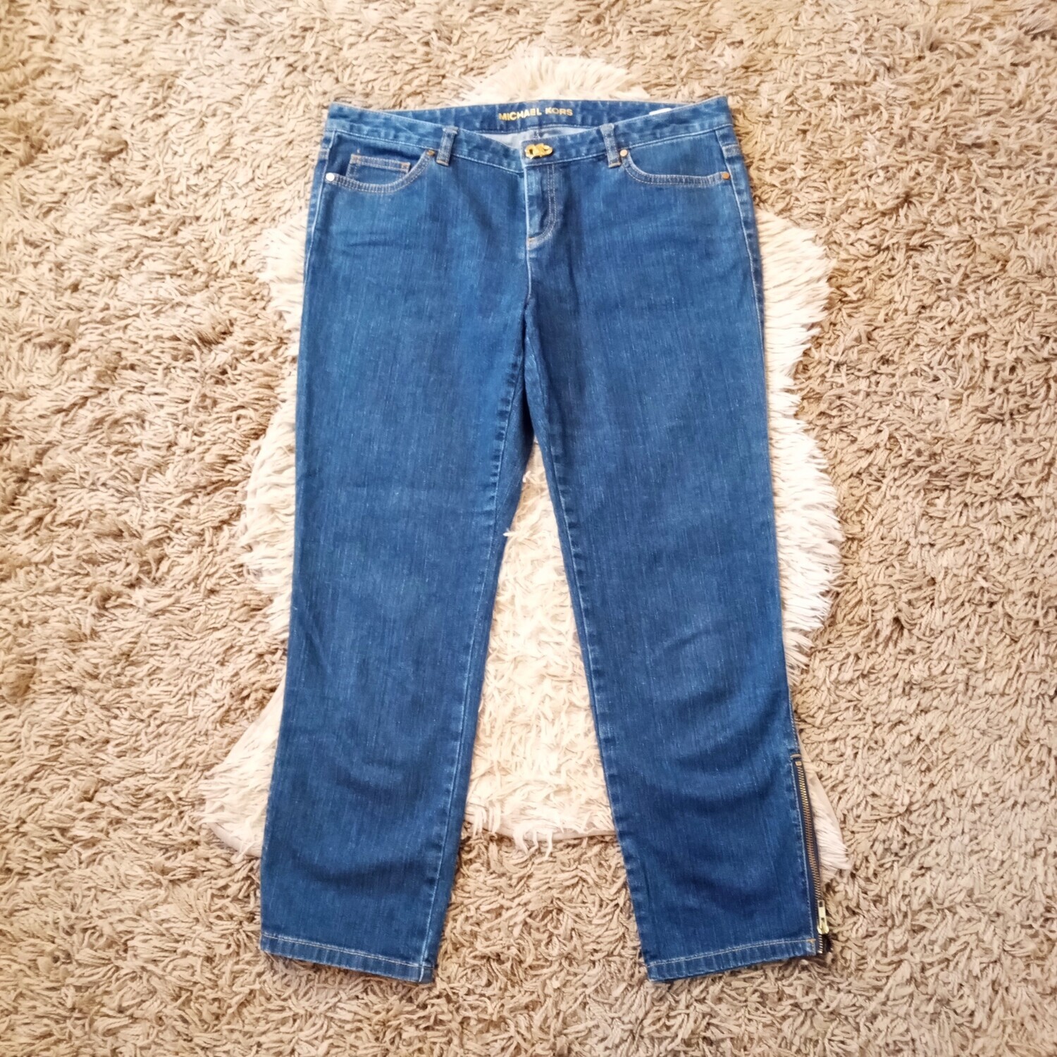 Michael Kors Sz 10 Women&#39;s Mid Rise Capri Cropped Jeans