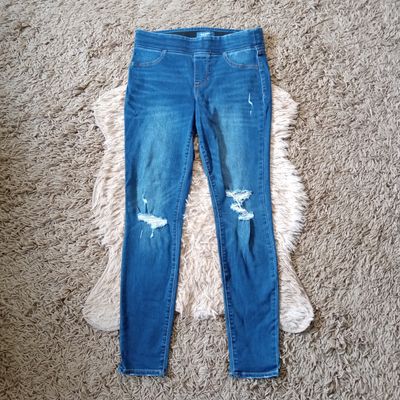 Old Navy Sz 6 Women&#39;s Rockstar Distressed Mid Rise Pull On Stretch Jeggings Jeans