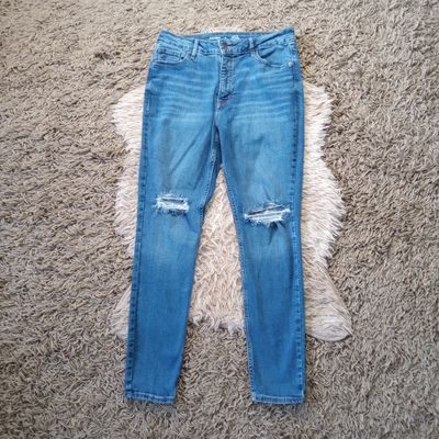 Old Navy Sz 10 Women&#39;s Rockstar Distressed Super Skinny High Rise Stretch Jeans
