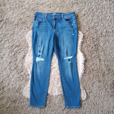 Old Navy Sz 12 Short Women&#39;s Pop Icon Distressed Skinny Stretch Jeans