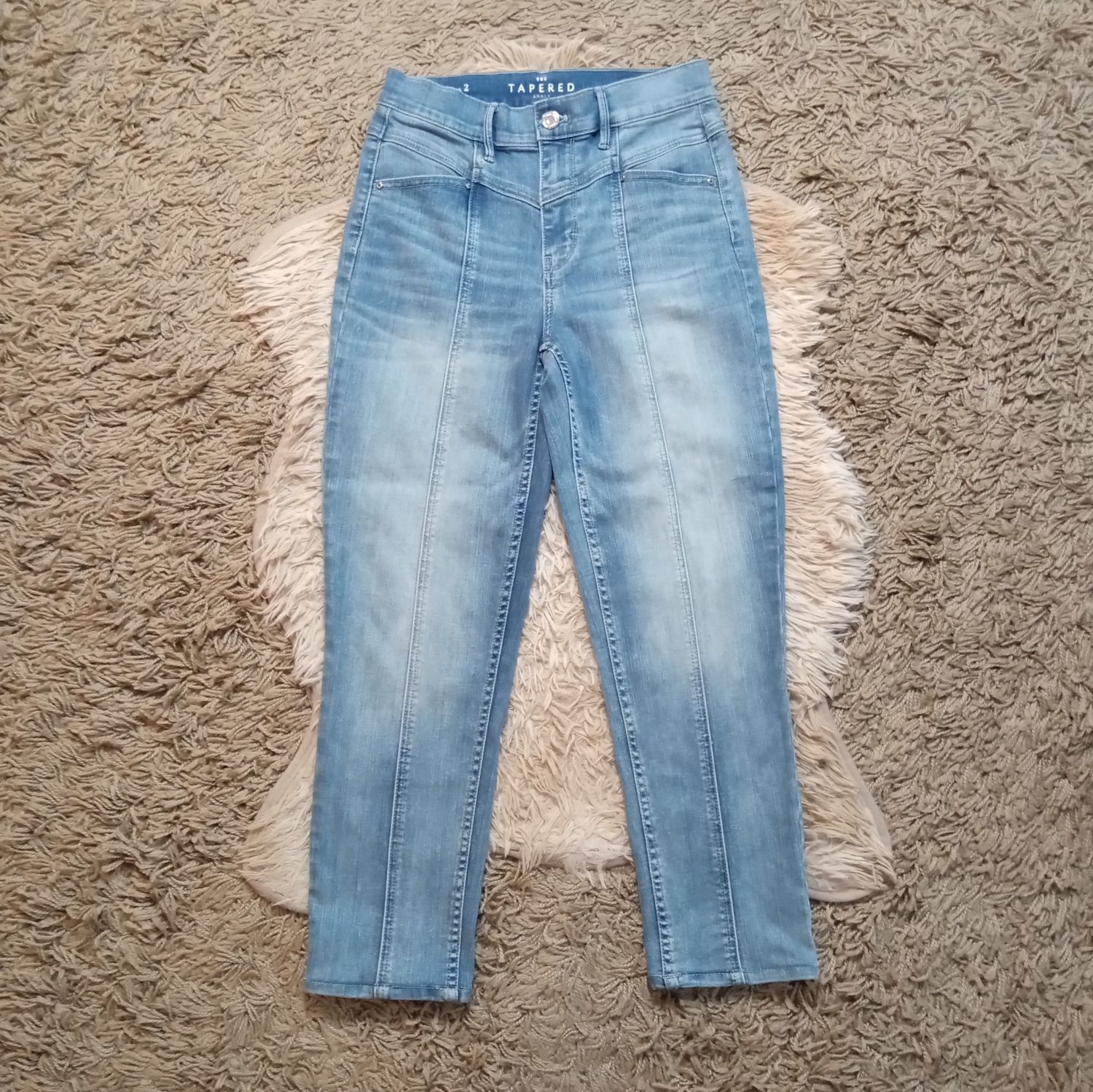 White House Black Market Sz 2 Women&#39;s Tapered Ankle High Rise Curvy Jeans