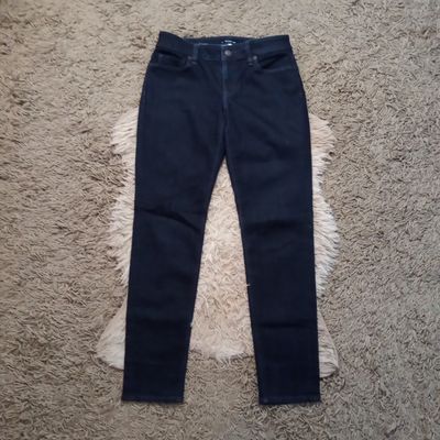LOFT Sz 4 / 27 Women&#39;s Dark Wash Curvy Skinny Mid Rise Stretch Jeans