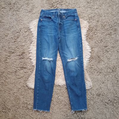 Old Navy Sz 6 Women&#39;s O.G. Straight Leg High Rise Distressed Jeans