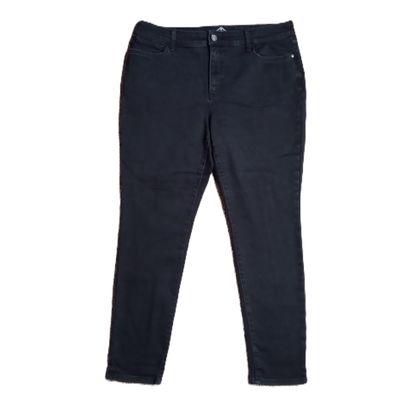 St. John&#39;s Bay Sz 16 Women&#39;s Black Skinny Leg Mid Rise Stretch Classic Jeans