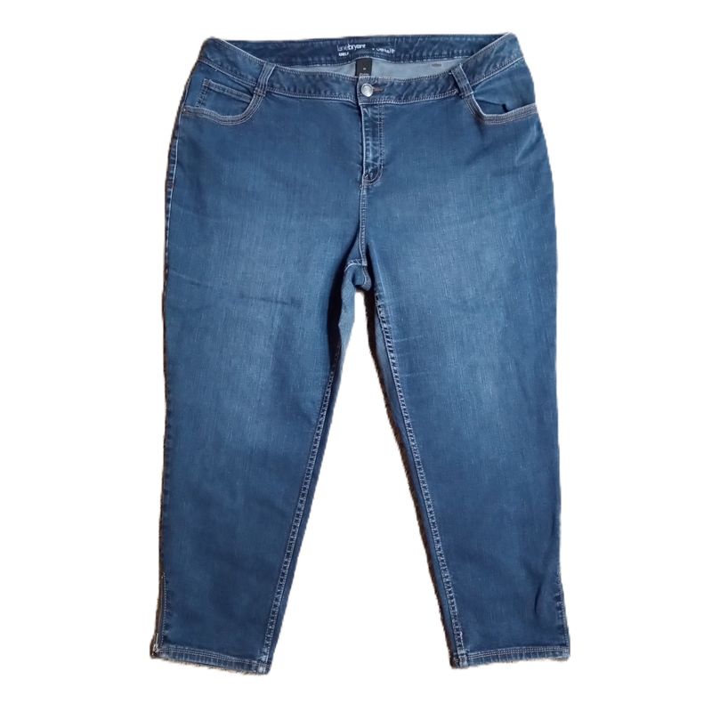 Lane Bryant Sz 24 Women&#39;s Genius Fit High Rise Cropped Ankle Stretch Jeans