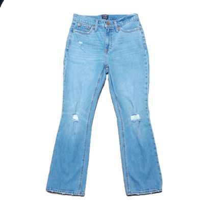 J. Crew 6 / 26 Women&#39;s Distressed Mid-Rise Flare Crop Jeans