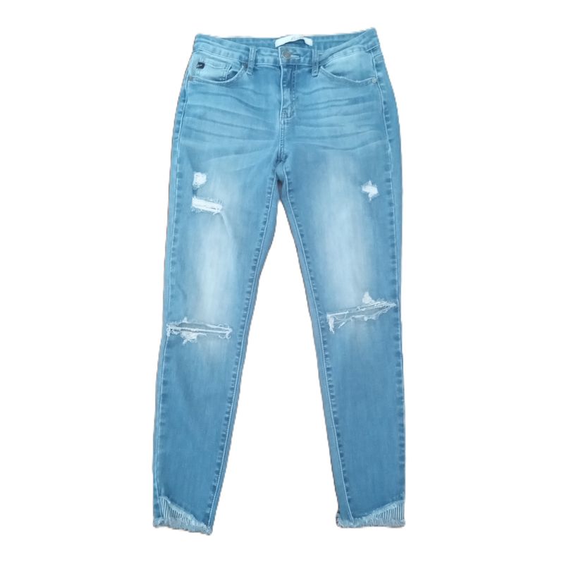 KanCan Sz 7 Women&#39;s Distressed Low Rise Cropped Stretch Jeans