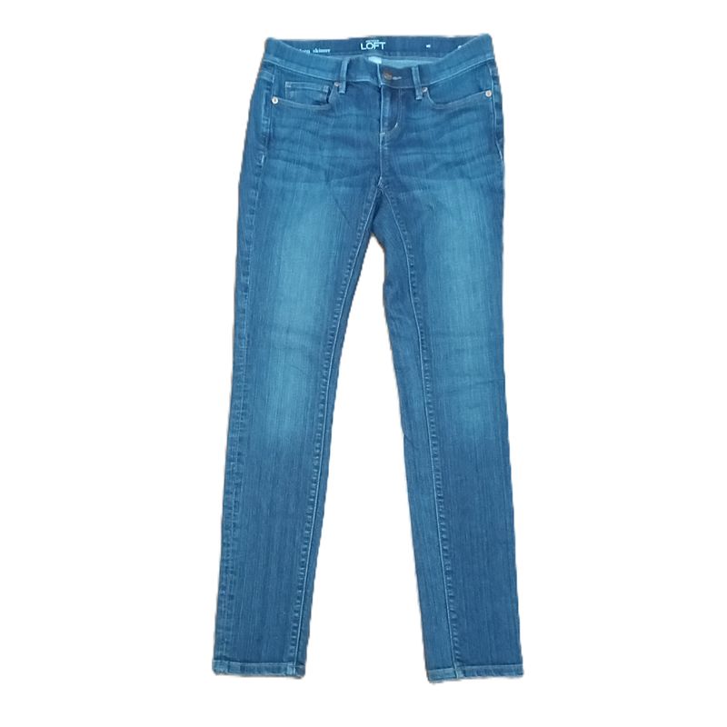 LOFT Sz 0 Women&#39;s Modern Skinny Solid Low Rise Denim Stretch Jeans