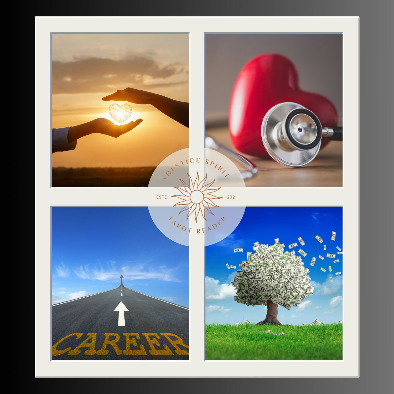 Combination Tarot 4-Card Reading - Message Delivered Online