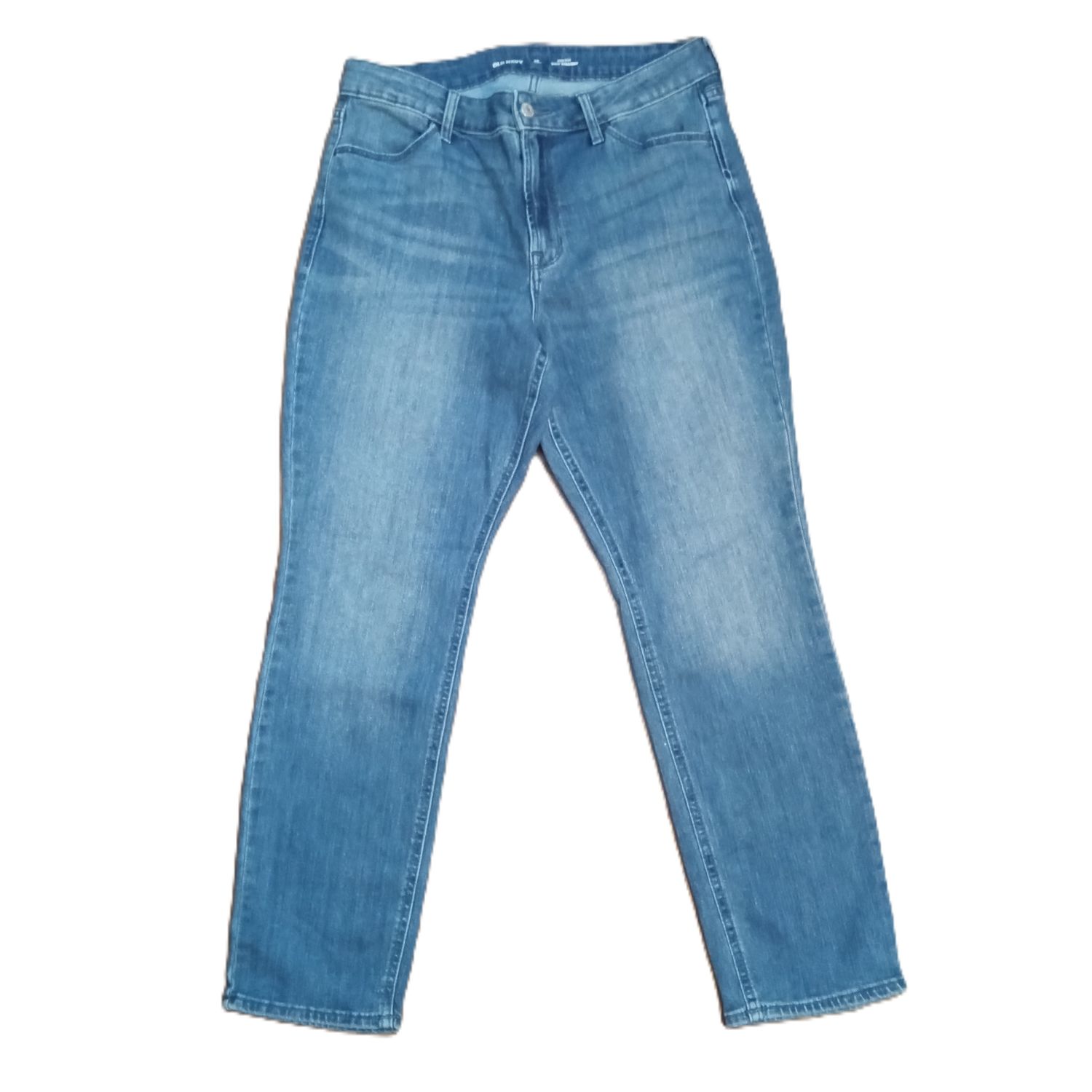 Old Navy Sz 10 Short Women&#39;s Wow Straight Leg High Rise Solid Stretch Jeans