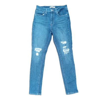 Levi&#39;s 8 / 30 Women&#39;s Distressed 721 High Rise Skinny Stretch Jeans