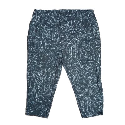 MTA Sport 2X Women&#39;s Grey Print Athletic Active Capri Leggings
