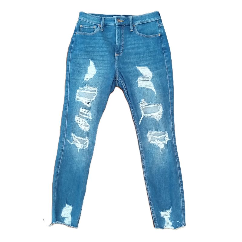 Hollister Sz 5 5R Women&#39;s Juniors Distressed Curvy High Rise Crop Skinny Jeans