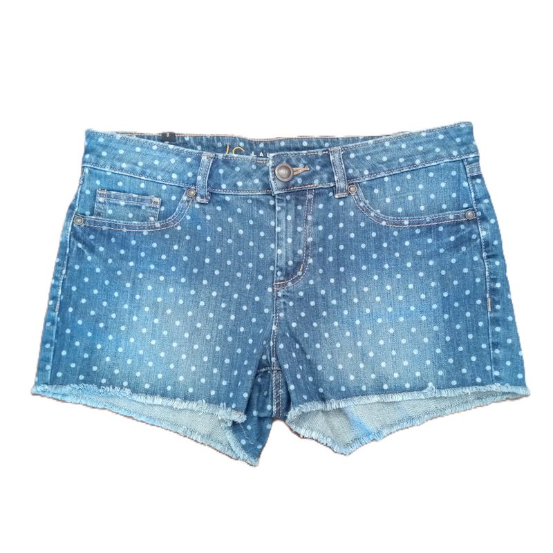 LC Lauren Conrad Sz 8 Women&#39;s Dotted Mid Rise Midi Jean Shorts