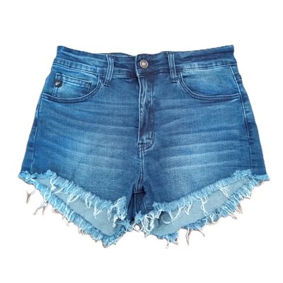 KanCan Sz 9 / 28 Women&#39;s Jrs High Rise Frayed Hem Stretch Shortie Shorts