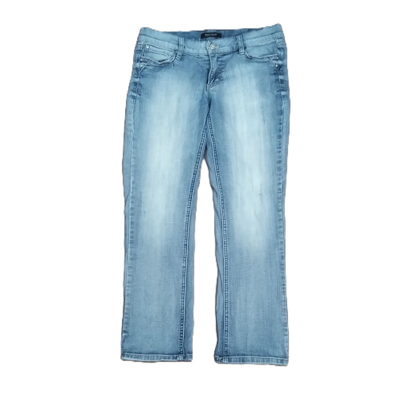 White House Black Market NOIR Sz 4 Women&#39;s Straight Leg Crop Jeans
