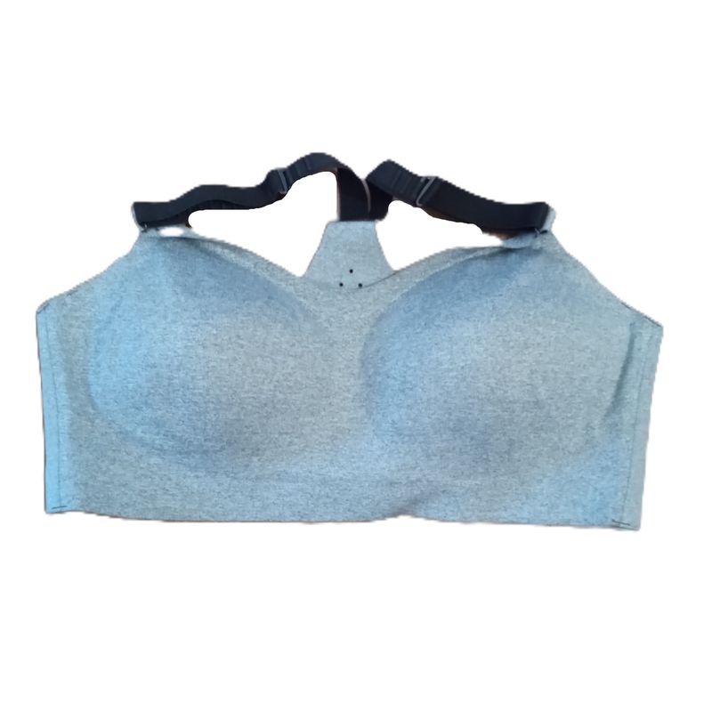 All in Motion Medium Women&#39;s Grey &amp; Black Racerback Lightweight Sports Bra