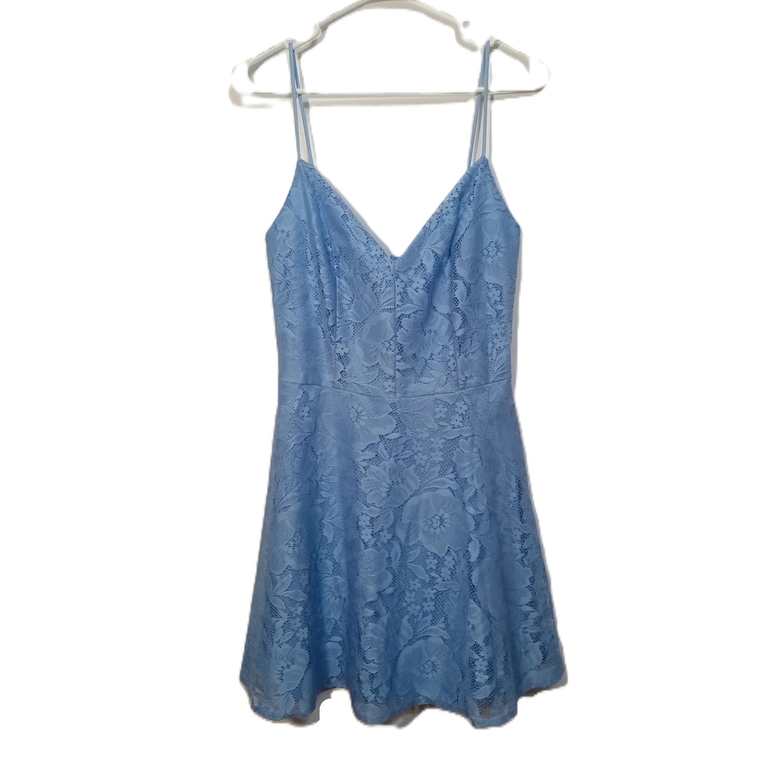 Charlotte Russe Medium Women&#39;s Jrs Blue Lace Spaghetti Strap Party Dress