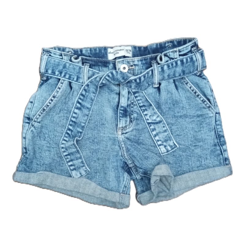 Abercrombie Kids 13/14 Girls Paperbag Denim Jean Shorts