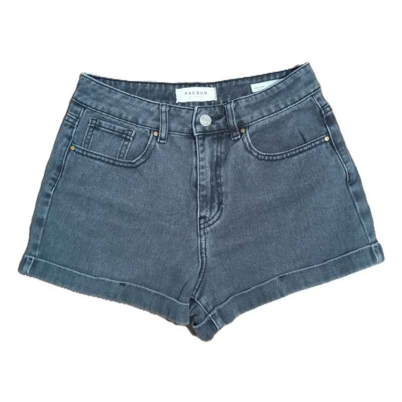 PacSun 25 W Women&#39;s Grey High Rise Mom Shortie Jean Shorts