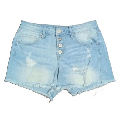 Refuge Sz 2 Women&#39;s High Rise Distressed Shortie Jean Shorts