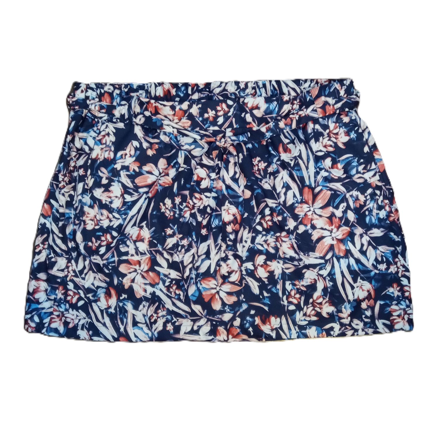 St. John&#39;s Bay 2X Women&#39;s Blue Floral Lightweight Active Skort Shorts