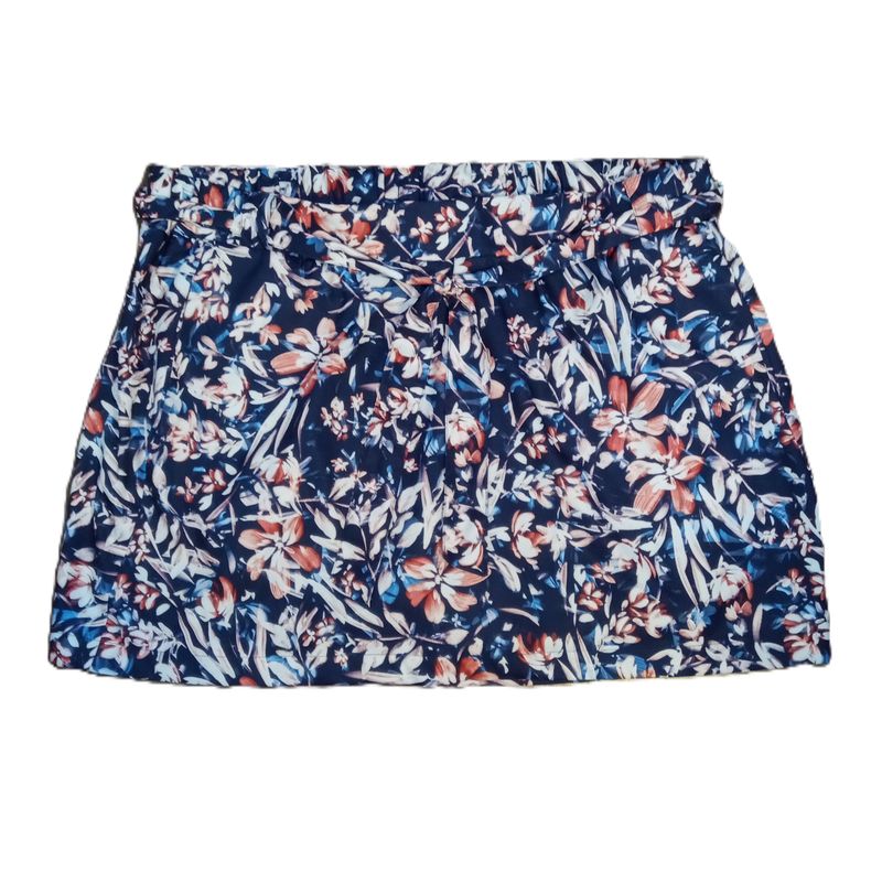 St. John&#39;s Bay 2X Women&#39;s Blue Floral Lightweight Active Skort Shorts