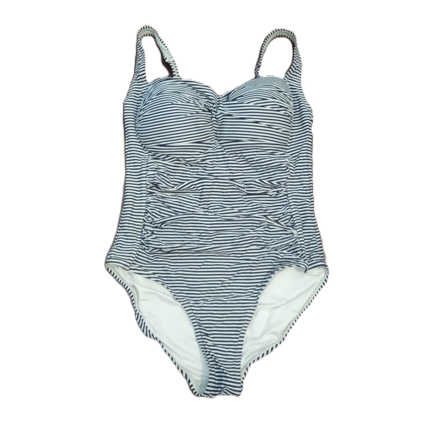 Nip Tuck Sz 8 Women&#39;s Black &amp;  White 1-PC One-Piece Swimsuit Swimwear